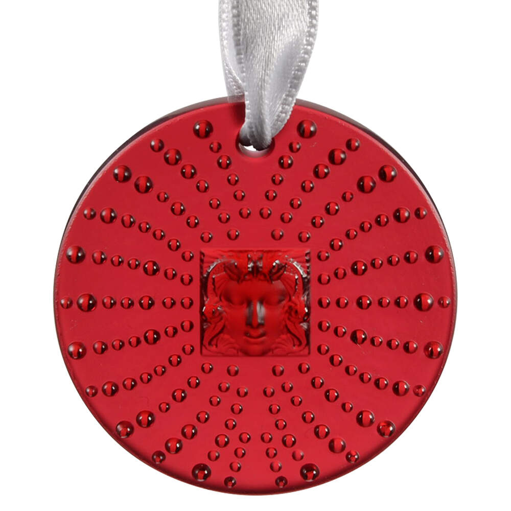 Lalique Christmas Ornament Masque De Femme - Red - No Box by Lalique-1