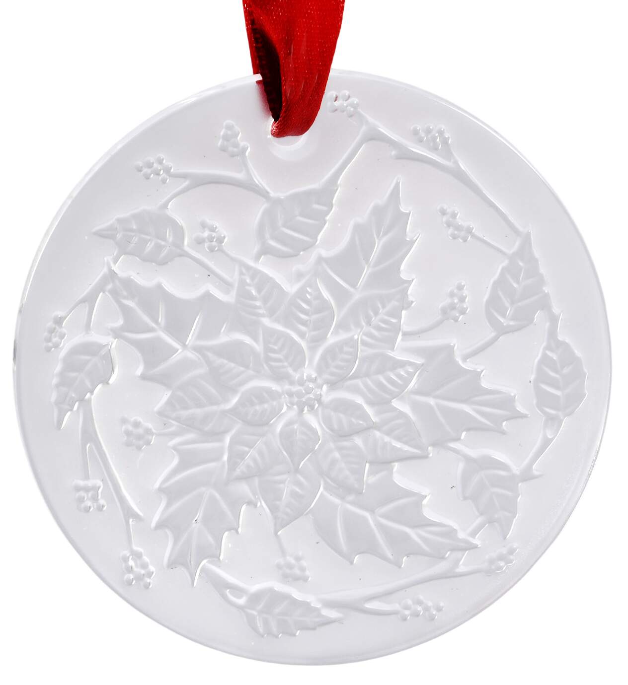 Lalique Christmas Ornament Poinsettia - Clear - With Box by Lalique-1