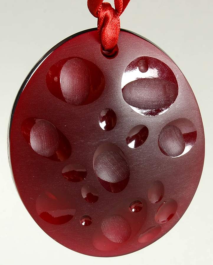 Lalique Christmas Ornament Icy Bubble-Red - Boxed by Lalique-1