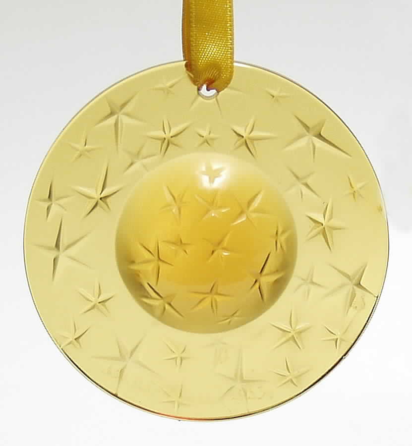 Lalique Christmas Ornament Stars-Amber - Boxed by Lalique-1