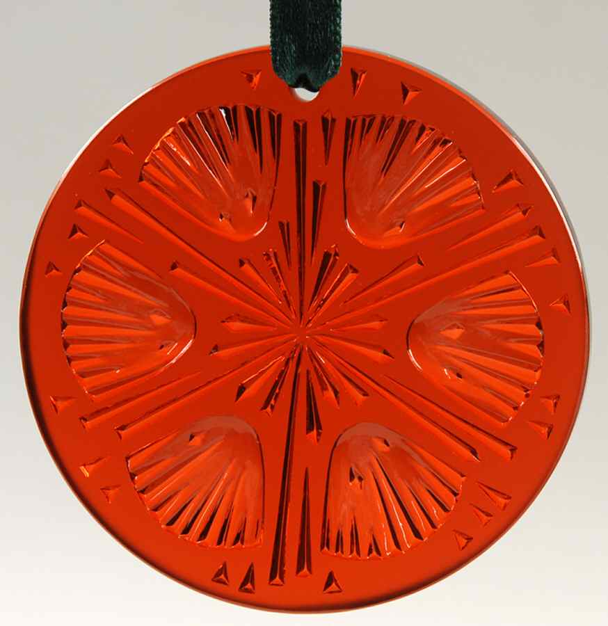 Lalique Christmas Ornament Thistle-Red - Boxed by Lalique-1