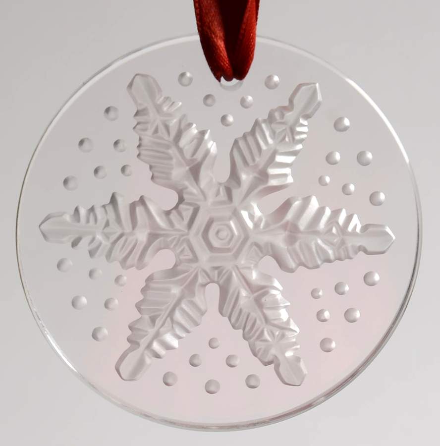 Lalique Christmas Ornament Snowflake - Clear - No Box by Lalique-1