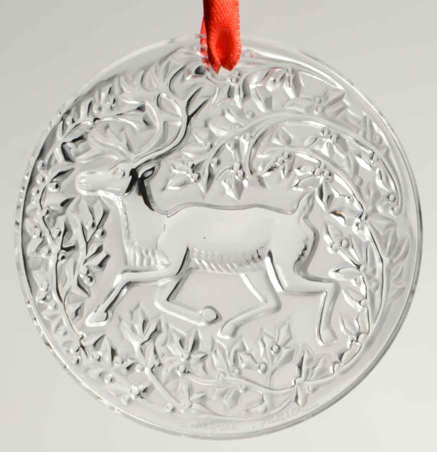 Lalique Christmas Ornament Reindeer-Clear - No Box by Lalique-1