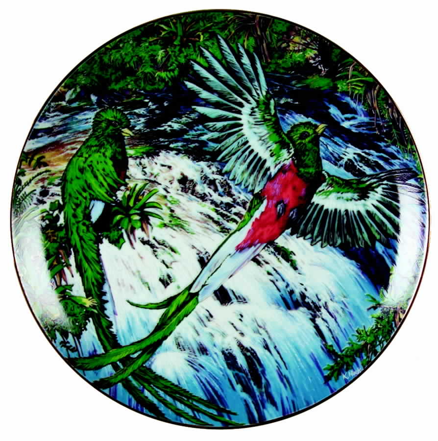 Exotic Birds of Tropique Quetzal - No Box by Royal Cornwall-1