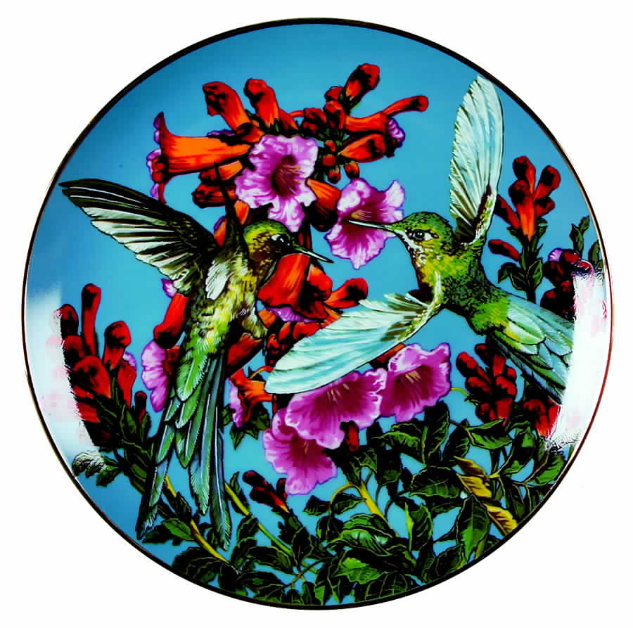 Exotic Birds of Tropique Long-Tailed Sylph - No Box by Royal Cornwall-1