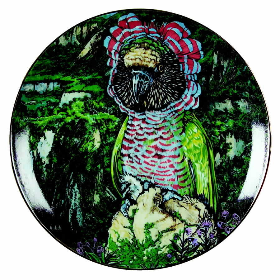 Exotic Birds of Tropique Red-Fan Parrot - No Box by Royal Cornwall-1