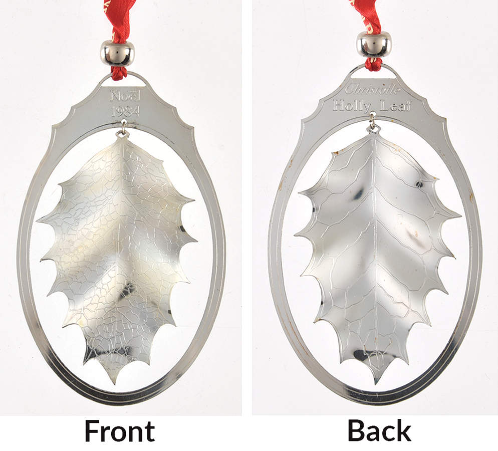 Christofle Christmas Ornament-Noel Holly Leaf - With Box by Christofle France-1