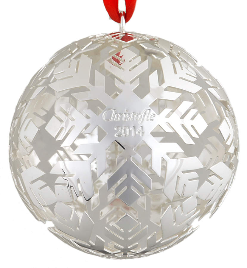 Christofle Christmas Ornament-Noel Snowflake Ball - Boxed by Christofle France-1