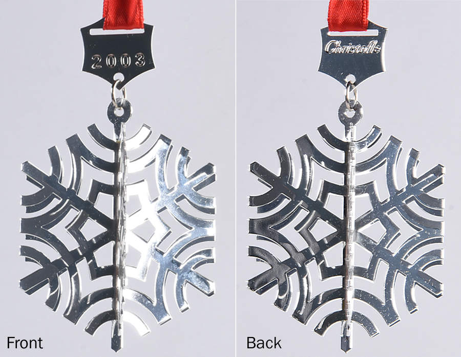Christofle Christmas Ornament-Noel Snowflake - 2003 Second Edition - Boxed by Christofle France-1