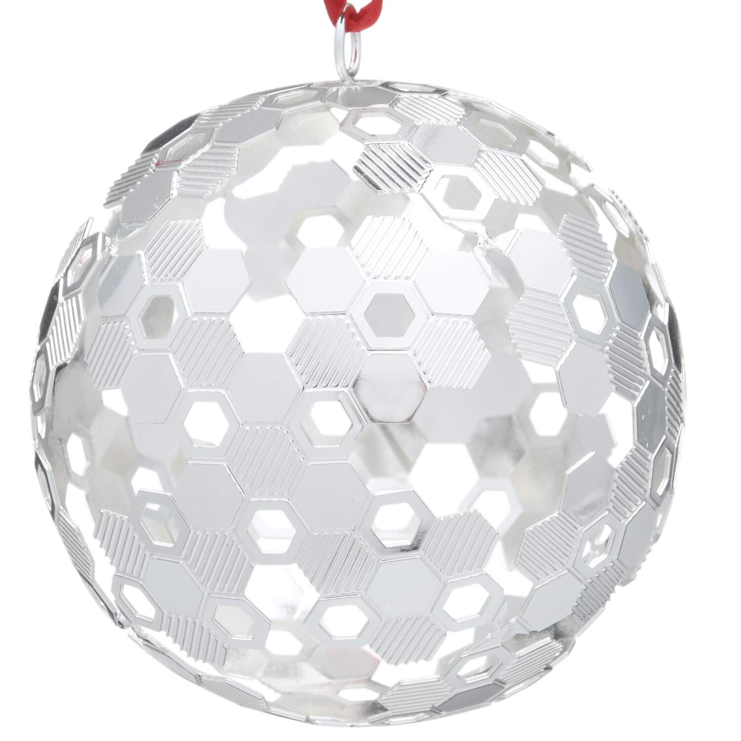 Christofle Christmas Ornament-Noel Hexagon Snowflake Ball - Boxed by Christofle France-1