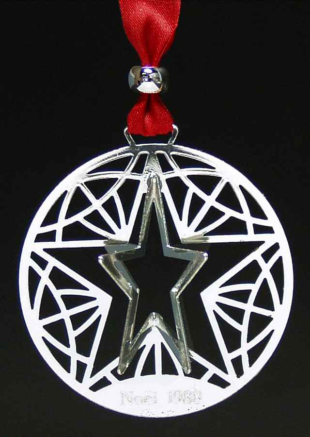 Christofle Christmas Ornament-Noel Christmas Star - Boxed by Christofle France-1