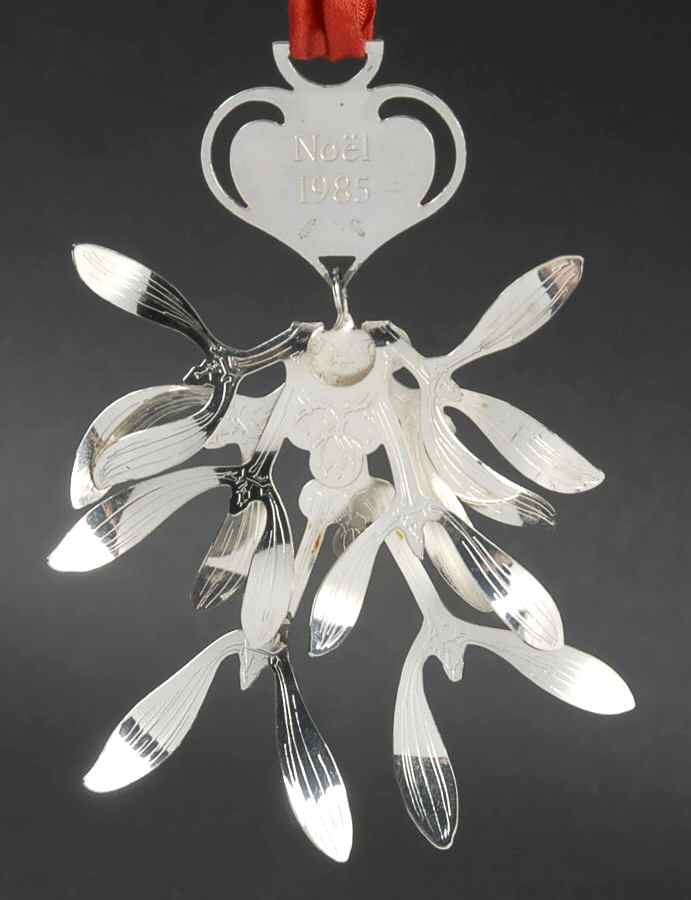 Christofle Christmas Ornament-Noel Mistletoe - Boxed by Christofle France-1