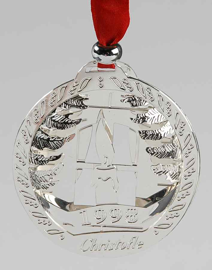 Christofle Christmas Ornament-Noel Candle In Window - No Box by Christofle France-1