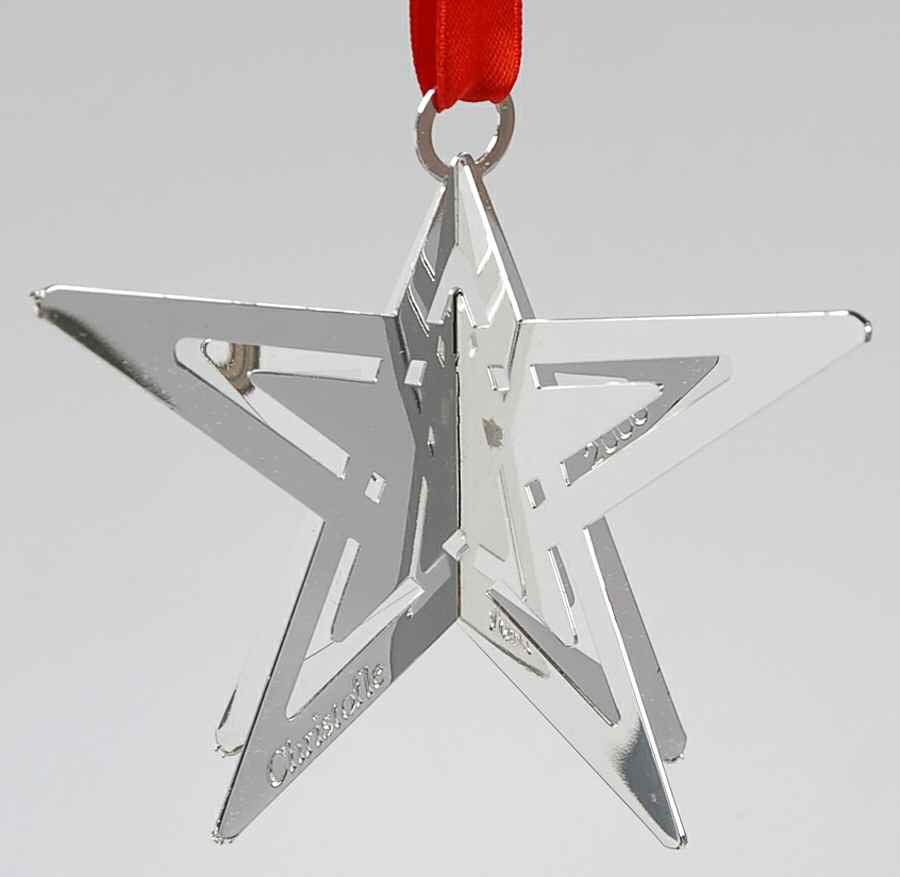Christofle Christmas Ornament-Noel 3-D Star - Boxed by Christofle France-1
