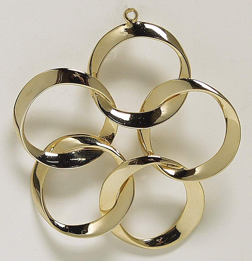 Twelve Days Of Christmas-Ornament 5 Gold Rings - Boxed by Cazenovia Abroad-1