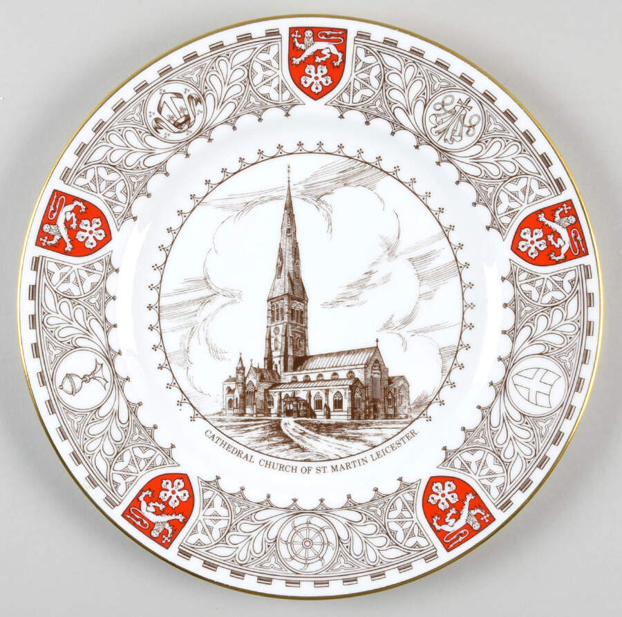 Single Release Plates Cathedral Church St Martin Leicster - No Box by Coalport-1