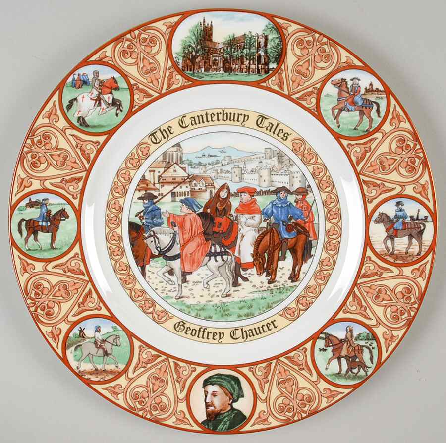 Single Release Plates Canterbury Tales - Boxed by Coalport-1