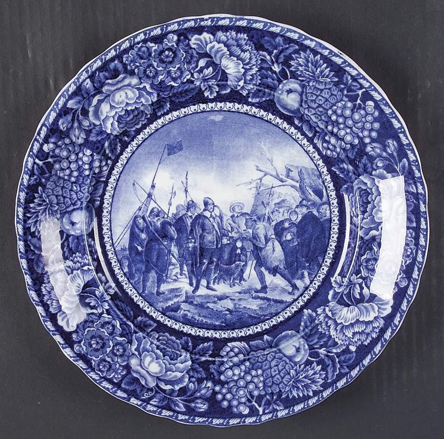 Single Release Plates Landing Of The Pilgrims - Boxed by Coalport-1