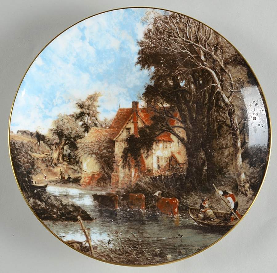 John Constable-Plate Valley Farm - No Box by Coalport-1