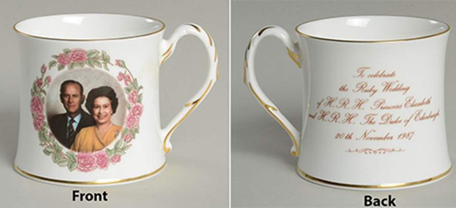 Coalport Royalty Giftware Elizabeth Ii Ruby Wedding Anniversary Mu - No Box by Coalport-1