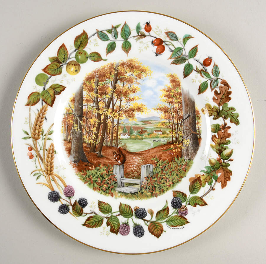 Woodland Seasons-Plate Autumn Ramble - Boxed by Coalport-1