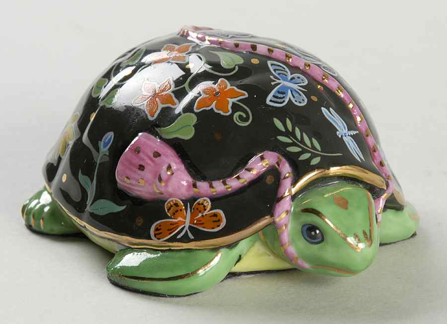 Lynn Chase Figurines & Giftware Turtle-Black & Green - No Box by Lynn Chase-1