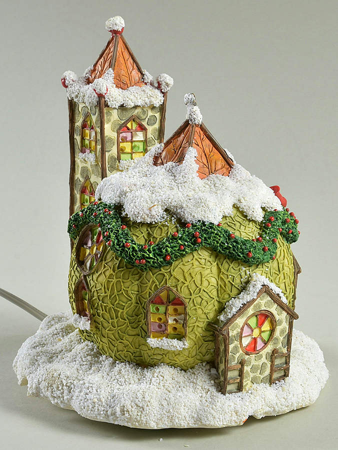 Squashville Village Cantaloupe Cathedral - Boxed by Charming Tails-1