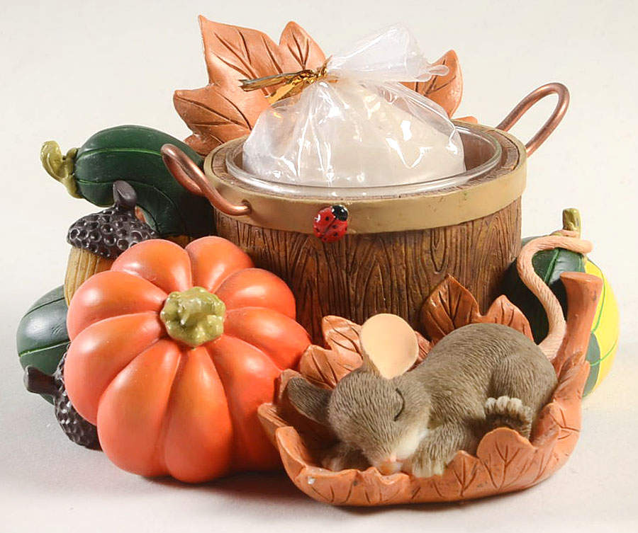 Charming Tails Pumpkin Harvest Votive - No Box by Charming Tails-1