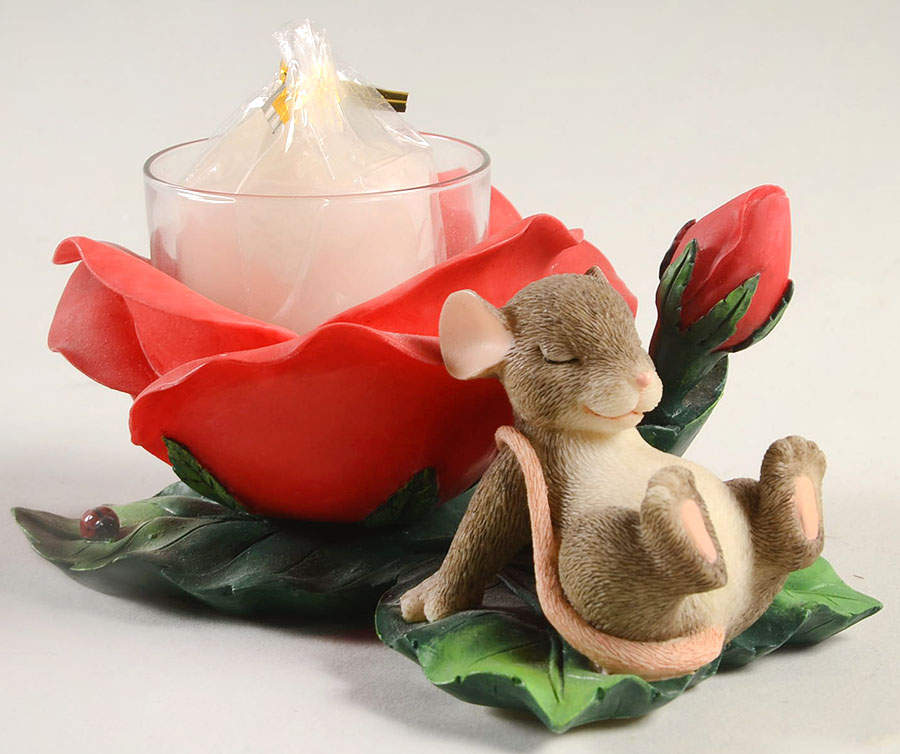 Charming Tails Rose Votive Holder - Boxed by Charming Tails-1