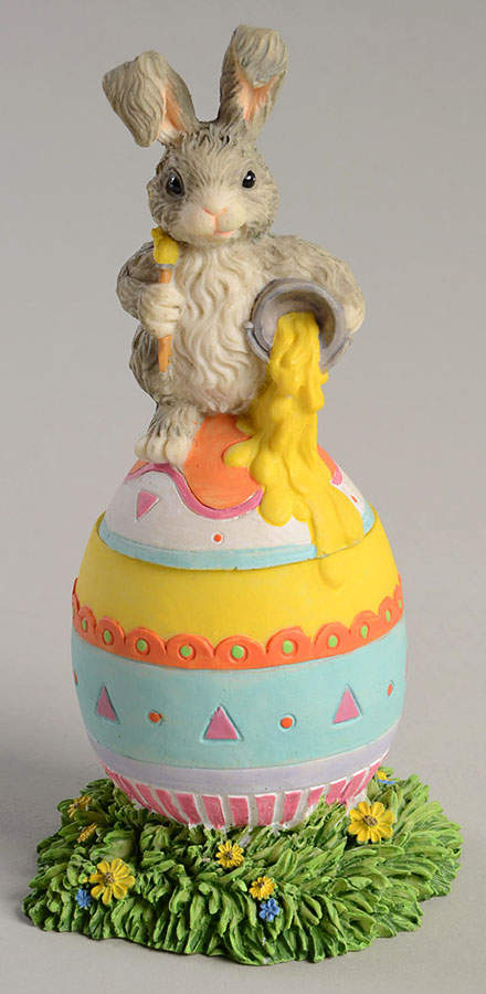 Charming Tails Rabbit On Egg Trinket Box - With Box-Bx560 by Charming Tails-1