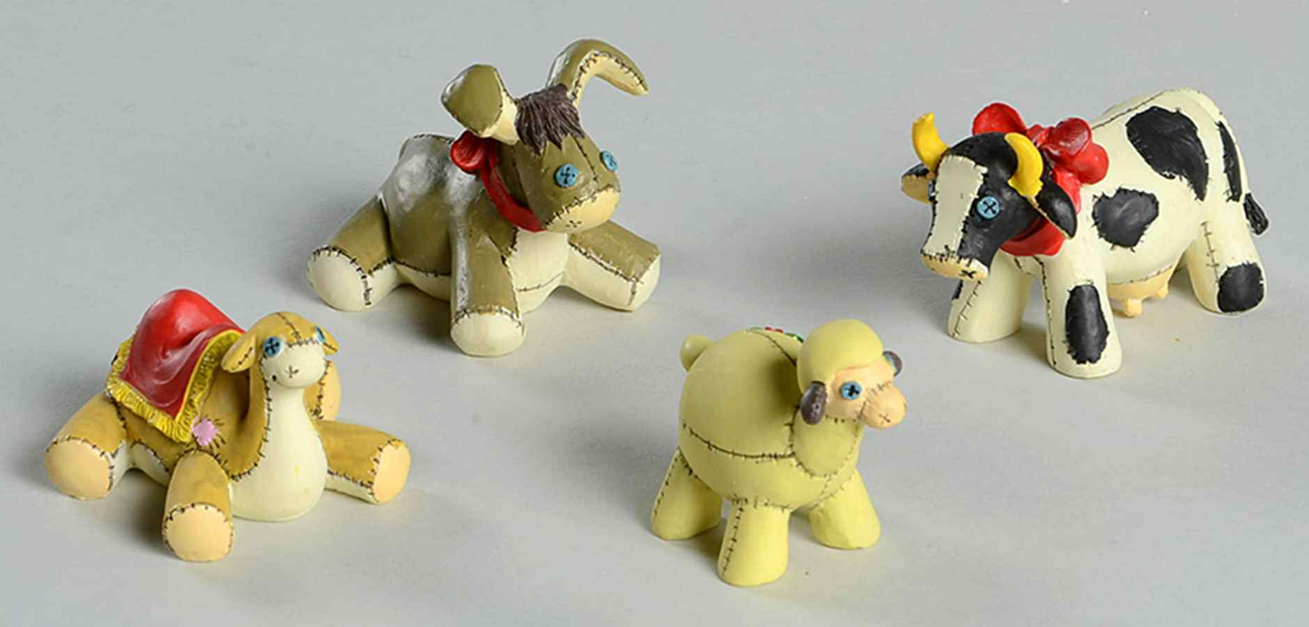Squashville Christmas Pageant Manager Animals - Set Of 4 - Boxed by Charming Tails-1