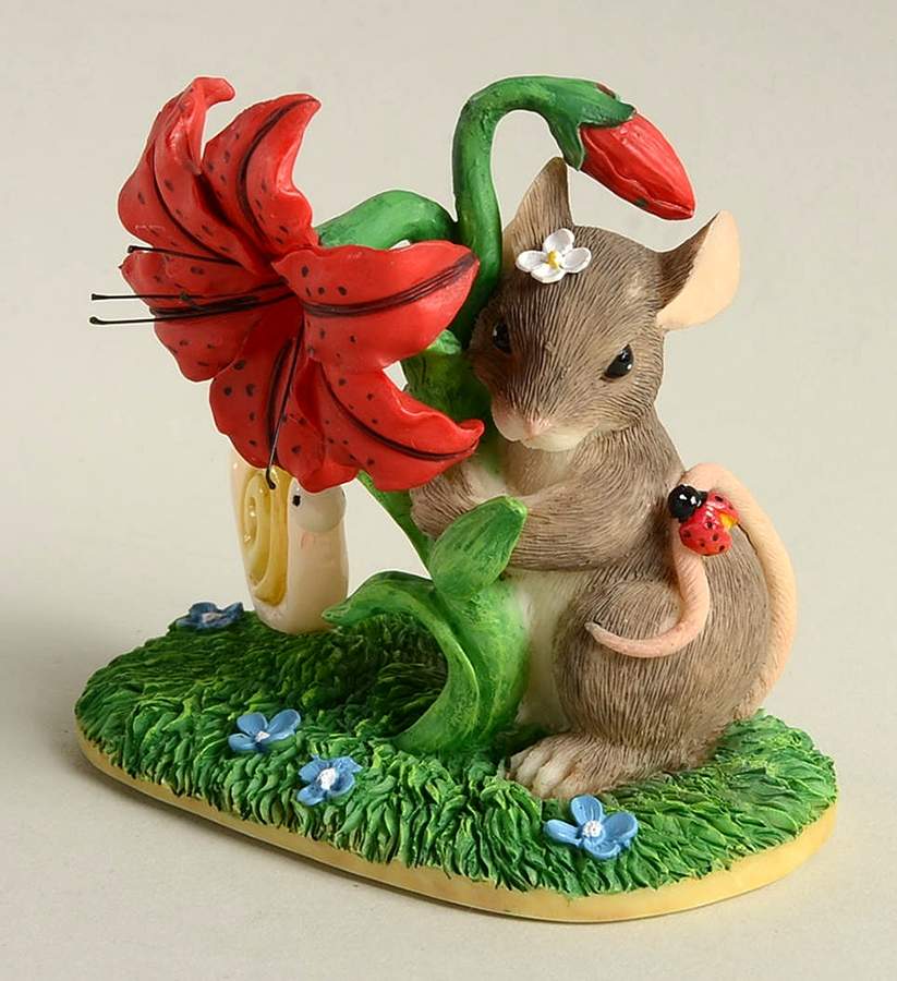 Charming Tails Peek A Boo In The Posies - No Box by Charming Tails-1
