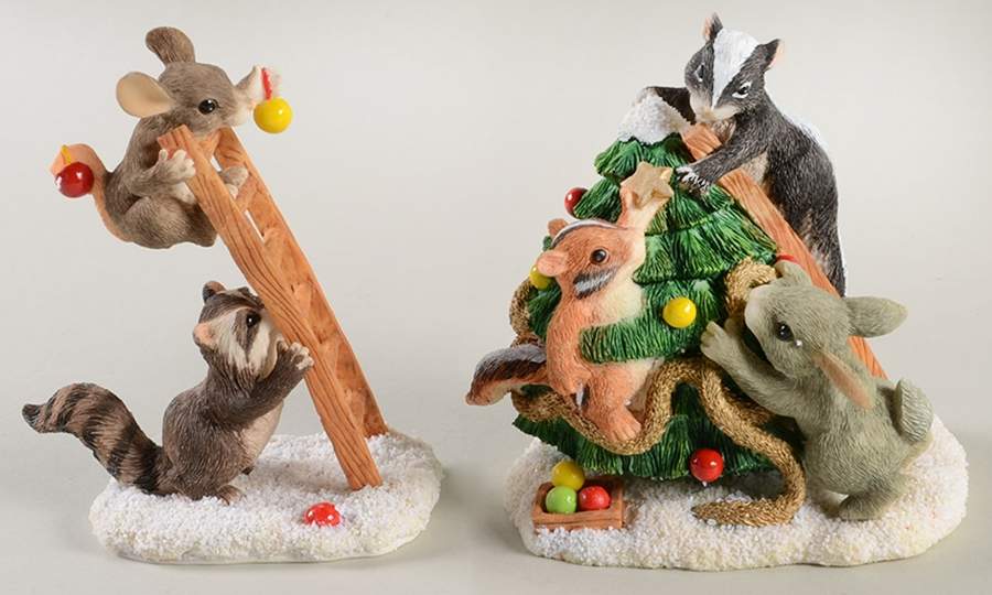 Charming Tails Trimming The Tree - Boxed by Charming Tails-1