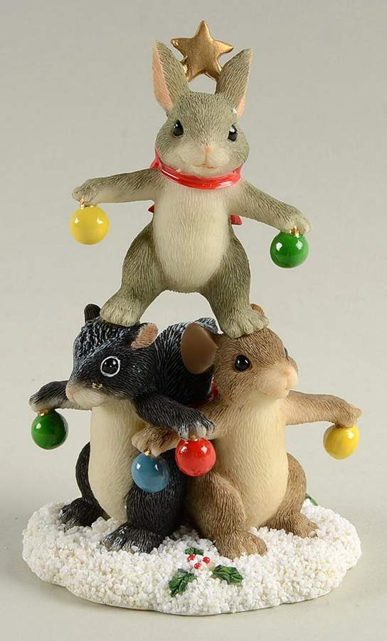 Charming Tails Christmas Tree Trio - Boxed by Charming Tails-1