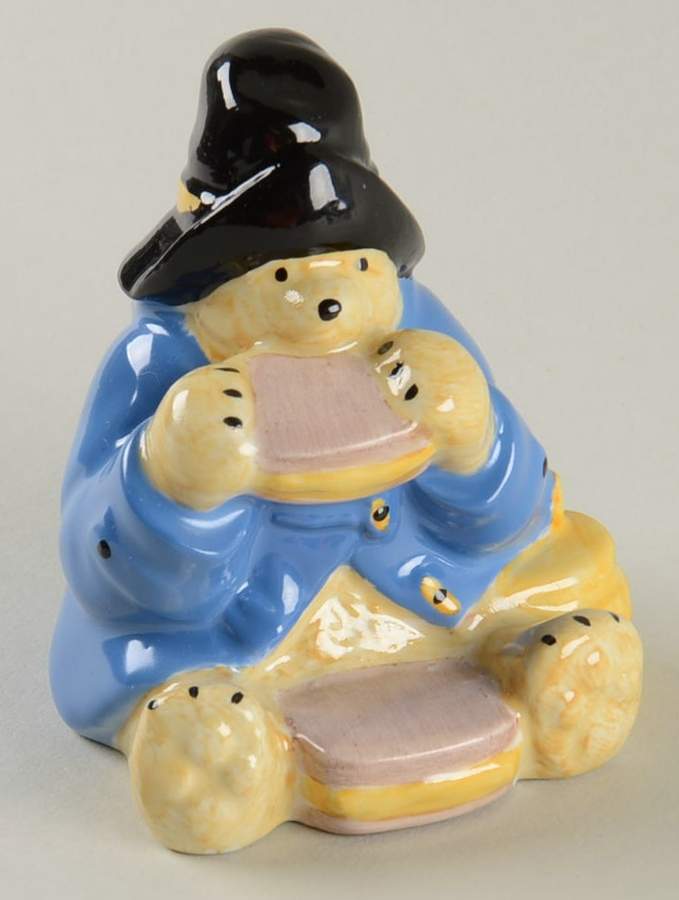 Paddington Bear Marmalade Sandwich-Black Hat - No Box by Coalport-1