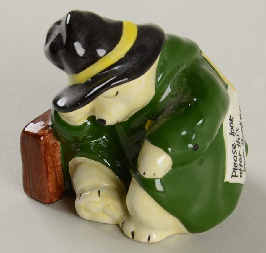 Paddington Bear Waits For A Train-Black Hat - No Box by Coalport-1