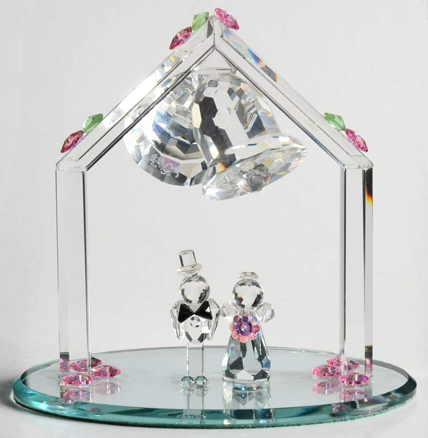 Celebrations of Life-Figurine Wedding Bells-1998 - No Box by Crystal World-1