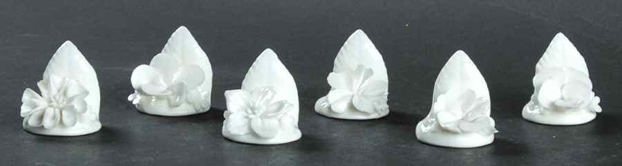 Coalport Florals Flower Placecard-Set/6-White - No Box by Coalport-1