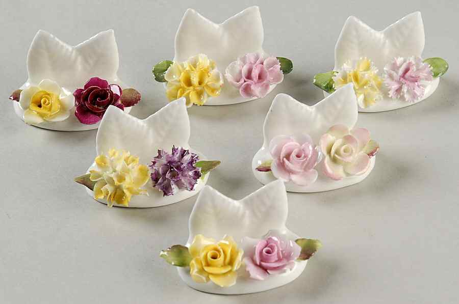 Coalport Florals Flower Placecard-Set/6-Color - No Box by Coalport-1