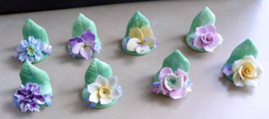 Coalport Florals Flower Placecard-Set/8 Color - No Box by Coalport-1