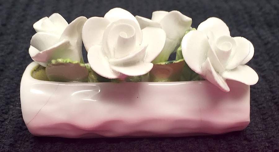 Coalport Florals Flowers In A Log, All White - No Box by Coalport-1