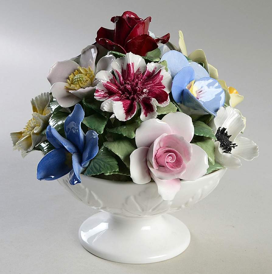 Crown Staffordshire Florals Floral Arrangement-Large Pot - No Box by Crown Staffordshire-1
