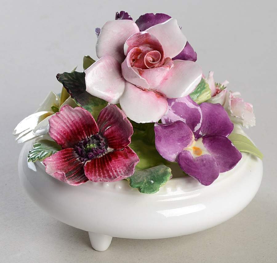 Crown Staffordshire Florals Roses Flower Pot - No Box by Crown Staffordshire-1