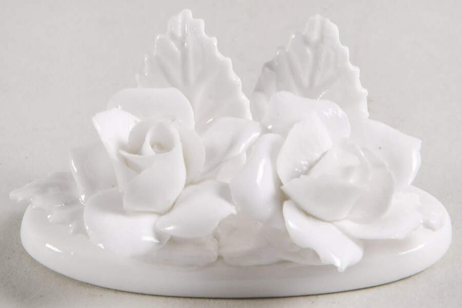 Crown Staffordshire Florals Place Card Holder-White/Roses - No Box by Crown Staffordshire-1