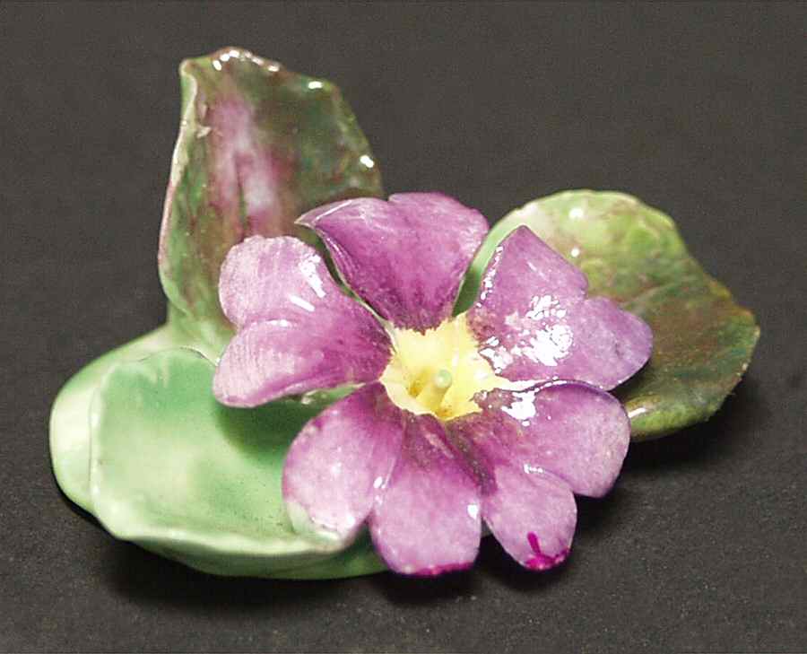 Crown Staffordshire Florals Place Card Holder-Violet Hibiscus - Boxed by Crown Staffordshire-1