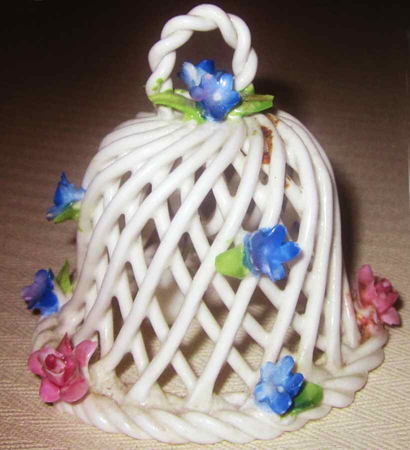 Crown Staffordshire Florals Floral Bell-Blue,Pink Flowers - Boxed by Crown Staffordshire-1