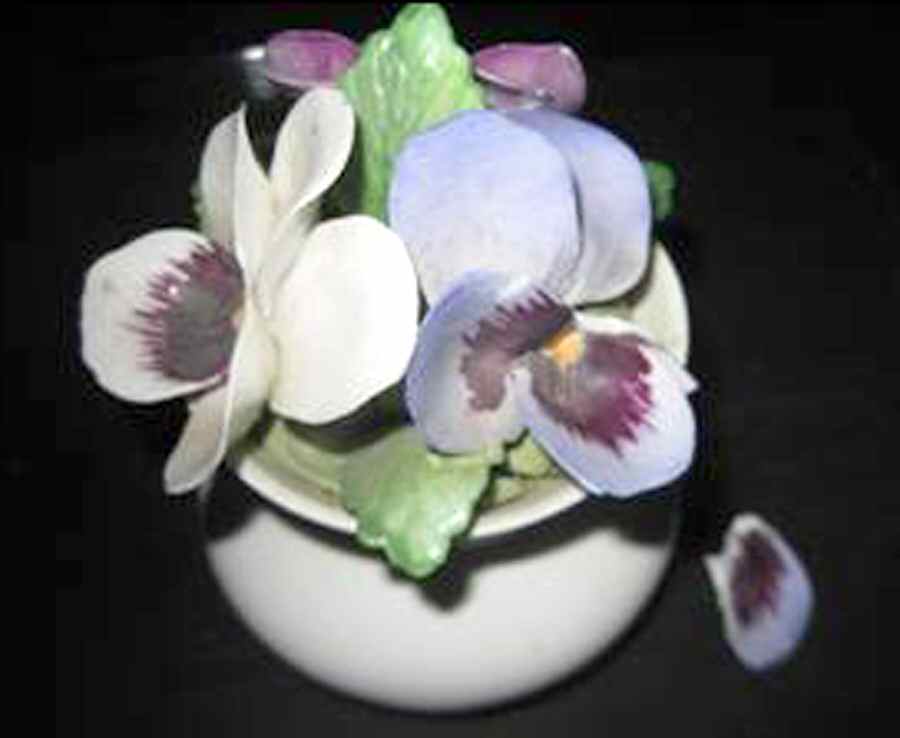 Crown Staffordshire Florals Vase-Pansies - No Box by Crown Staffordshire-1