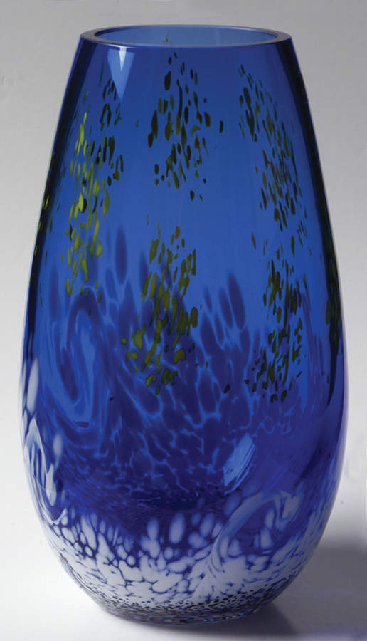 Caithness Museum Collection 7" Van Gogh Starry Night Teardrop Vase - No Box by Caithness-1