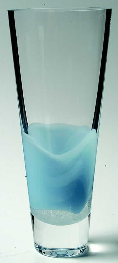 Shoreline Collection 9" Medium Bouquet Vase-Sky Blue - With Box by Caithness-1