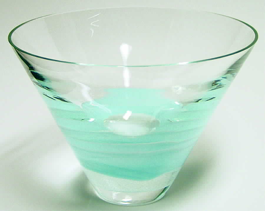 Shoreline Collection 7" Large Fruit Bowl-Sky Blue - Boxed by Caithness-1